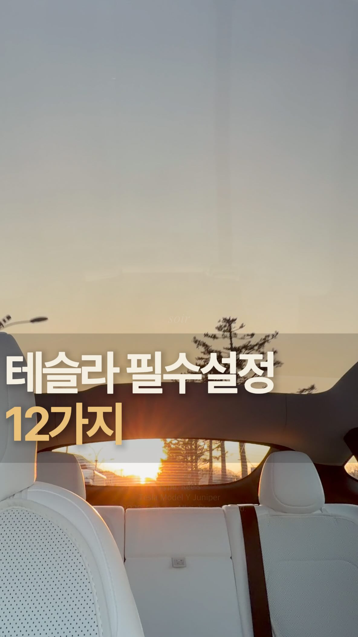 테슬라 필수 설정 릴스 표지